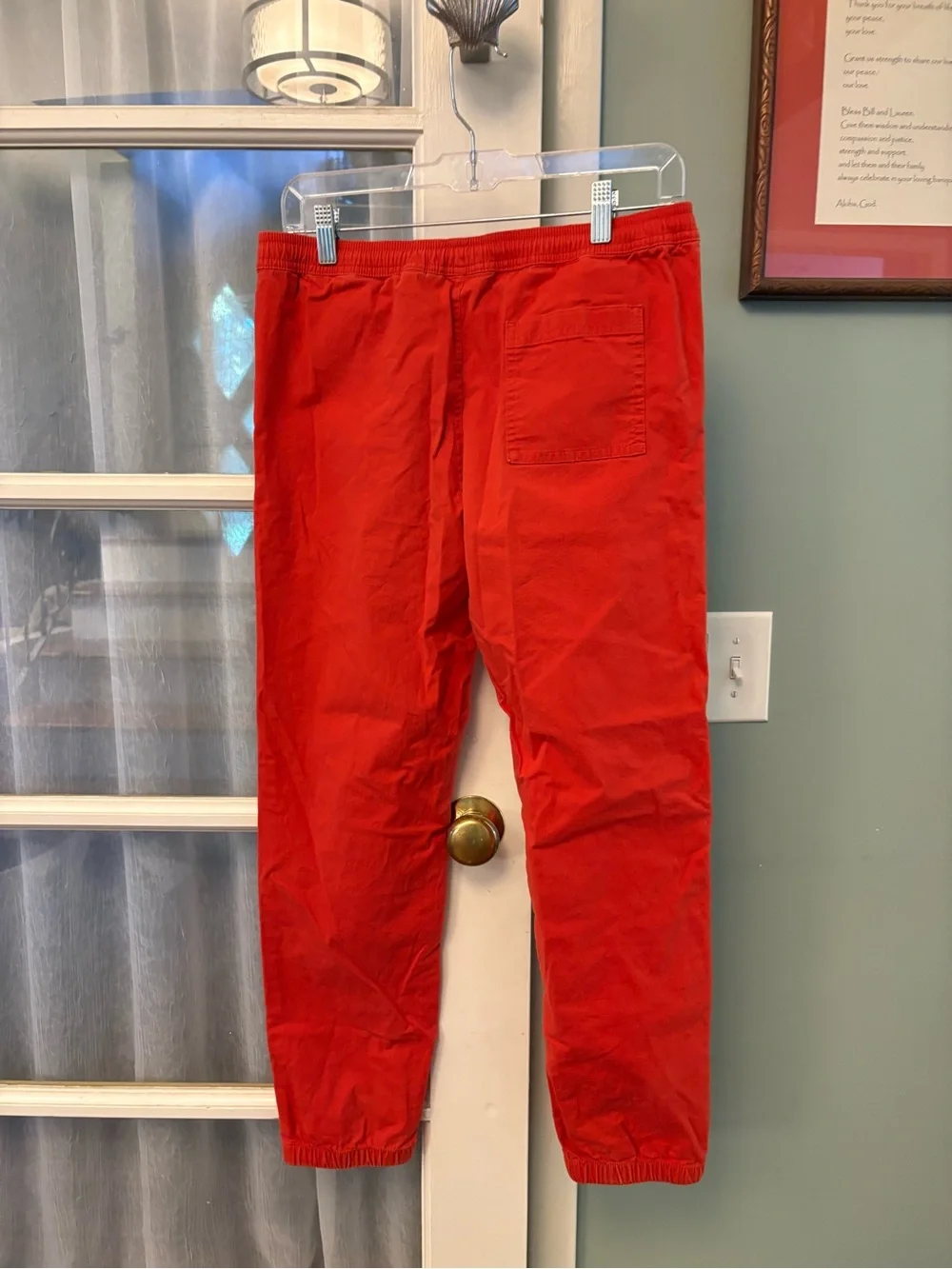 14 Husky Lands' End Orange Kids Jogger Pants with Drawstring 14H - 16H
